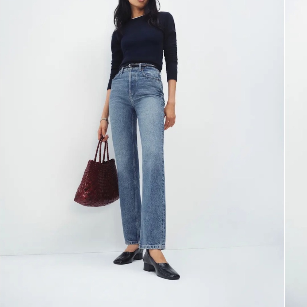 Reformation Cynthia high rise Straight LONG jeans